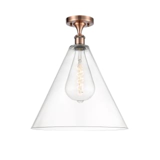 A thumbnail of the Innovations Lighting 516-1C-19-16 Berkshire Semi-Flush Antique Copper / Clear