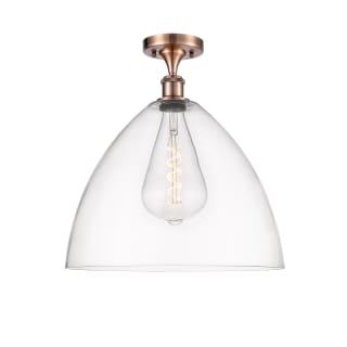 A thumbnail of the Innovations Lighting 516-1C-19-16 Bristol Semi-Flush Antique Copper / Clear