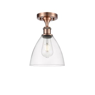 A thumbnail of the Innovations Lighting 516-1C-11-8 Bristol Semi-Flush Antique Copper / Clear