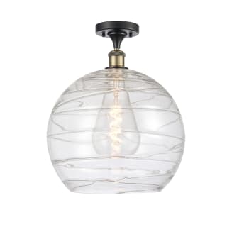 A thumbnail of the Innovations Lighting 516-1C-17-14 Athens Semi-Flush Black Antique Brass / Clear Deco Swirl