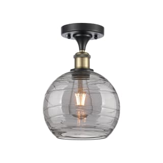 A thumbnail of the Innovations Lighting 516-1C-12-8 Athens Semi-Flush Black Antique Brass