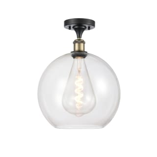 A thumbnail of the Innovations Lighting 516-1C-16-12 Athens Semi-Flush Black Antique Brass / Clear
