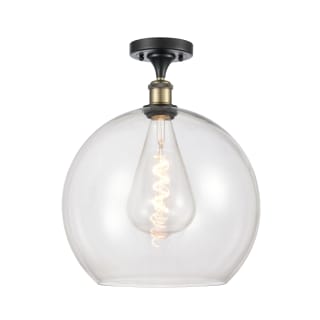 A thumbnail of the Innovations Lighting 516-1C-18-14 Athens Semi-Flush Black Antique Brass / Clear