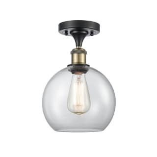 A thumbnail of the Innovations Lighting 516-1C-13-8 Athens Semi-Flush Black Antique Brass / Clear