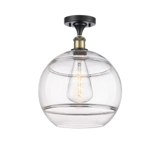 A thumbnail of the Innovations Lighting 516-1C-15-12 Rochester Semi-Flush Black Antique Brass / Clear