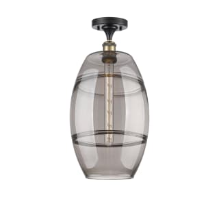 A thumbnail of the Innovations Lighting 516-1C-20-10 Vaz Semi-Flush Black Antique Brass / Smoked