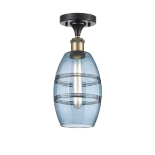 A thumbnail of the Innovations Lighting 516-1C-10-6 Vaz Semi-Flush Black Antique Brass / Blue