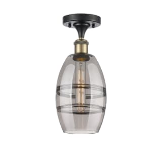 A thumbnail of the Innovations Lighting 516-1C-10-6 Vaz Semi-Flush Black Antique Brass / Smoked