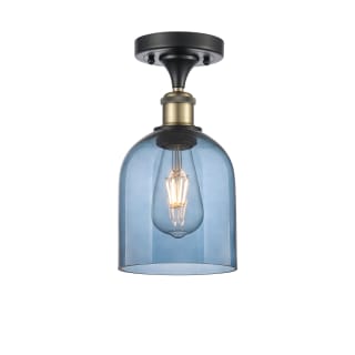 A thumbnail of the Innovations Lighting 516-1C-11-6 Bella Semi-Flush Black Antique Brass / Blue