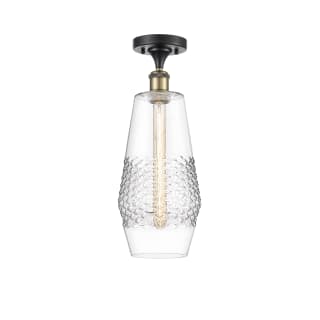 A thumbnail of the Innovations Lighting 516-1C-19-7 Windham Semi-Flush Black Antique Brass / Clear
