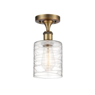A thumbnail of the Innovations Lighting 516-1C-13-5 Cobbleskill Semi-Flush Brushed Brass / Deco Swirl