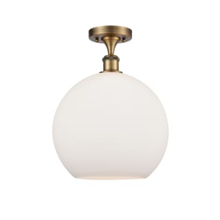 A thumbnail of the Innovations Lighting 516-1C-16-12 Athens Semi-Flush Brushed Brass / Matte White