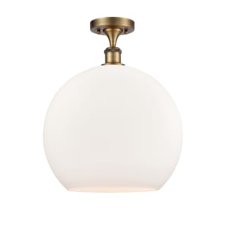 A thumbnail of the Innovations Lighting 516-1C-18-14 Athens Semi-Flush Brushed Brass / Matte White