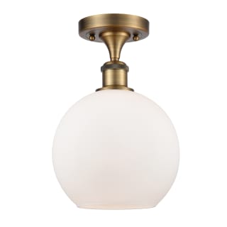 A thumbnail of the Innovations Lighting 516-1C-13-8 Athens Semi-Flush Brushed Brass / Matte White