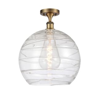 A thumbnail of the Innovations Lighting 516-1C-17-14 Athens Semi-Flush Brushed Brass / Clear Deco Swirl
