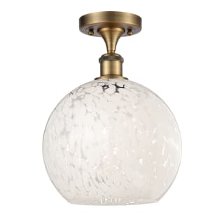 A thumbnail of the Innovations Lighting 516-1C-13-10 White Mouchette Semi-Flush Brushed Brass