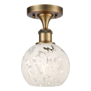 A thumbnail of the Innovations Lighting 516-1C-10-6 White Mouchette Semi-Flush Brushed Brass