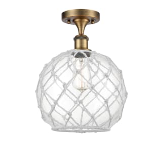 A thumbnail of the Innovations Lighting 516 Large Farmhouse Rope Brushed Brass / Clear Glass with White Rope