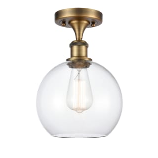 A thumbnail of the Innovations Lighting 516-1C-13-8 Athens Semi-Flush Brushed Brass / Clear