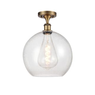 A thumbnail of the Innovations Lighting 516-1C-16-12 Athens Semi-Flush Brushed Brass / Seedy