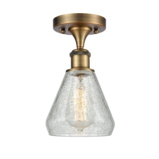 A thumbnail of the Innovations Lighting 516 Conesus Brushed Brass / Clear Crackle