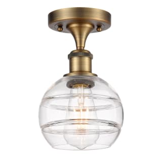 A thumbnail of the Innovations Lighting 516-1C-10-6 Rochester Semi-Flush Brushed Brass / Clear