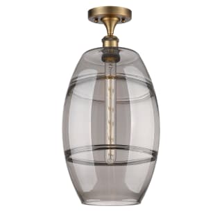 A thumbnail of the Innovations Lighting 516-1C-20-10 Vaz Semi-Flush Brushed Brass / Smoked