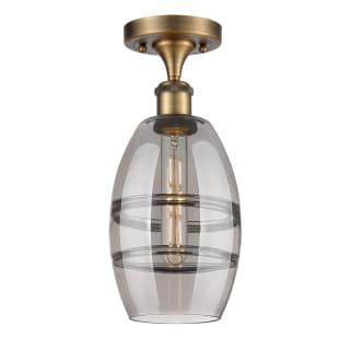 A thumbnail of the Innovations Lighting 516-1C-10-6 Vaz Semi-Flush Brushed Brass / Smoked