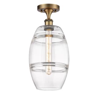 A thumbnail of the Innovations Lighting 516-1C-12-8 Vaz Semi-Flush Brushed Brass / Clear