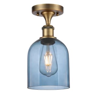 A thumbnail of the Innovations Lighting 516-1C-11-6 Bella Semi-Flush Brushed Brass / Blue