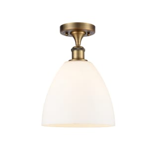 A thumbnail of the Innovations Lighting 516-1C-13-9 Bristol Semi-Flush Brushed Brass / Matte White