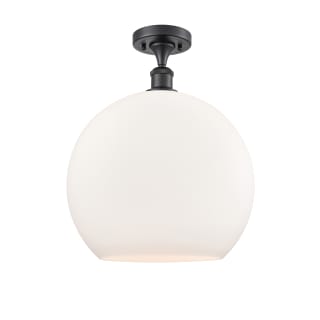 A thumbnail of the Innovations Lighting 516-1C-18-14 Athens Semi-Flush Matte Black / Matte White