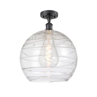 A thumbnail of the Innovations Lighting 516-1C-17-14 Athens Semi-Flush Matte Black / Clear Deco Swirl