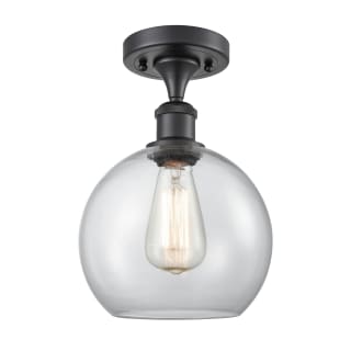 A thumbnail of the Innovations Lighting 516-1C-13-8 Athens Semi-Flush Matte Black / Clear