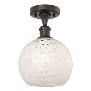 A thumbnail of the Innovations Lighting 516-1C-12-8 White Mouchette Semi-Flush Oil Rubbed Bronze