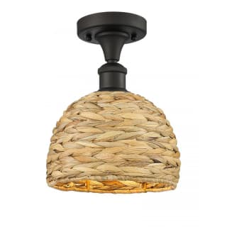 A thumbnail of the Innovations Lighting 516-1C-11-8 Woven Ratan Semi-Flush Oiled Brass