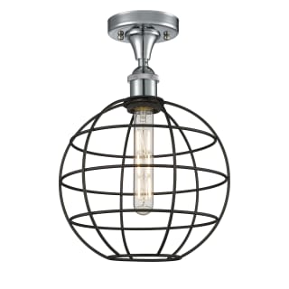 A thumbnail of the Innovations Lighting 516-1C-14-10 Lake Placid Semi-Flush Polished Chrome / Matte Black