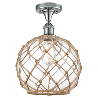 A thumbnail of the Innovations Lighting 516 Large Farmhouse Rope Polished Chrome / Clear Glass with Brown Rope