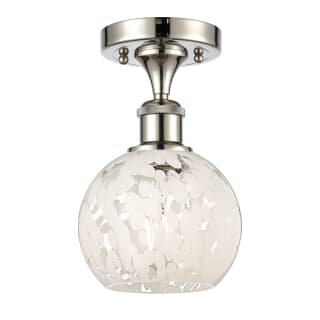 A thumbnail of the Innovations Lighting 516-1C-10-6 White Mouchette Semi-Flush Polished Nickel