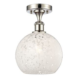 A thumbnail of the Innovations Lighting 516-1C-12-8 White Mouchette Semi-Flush Polished Nickel