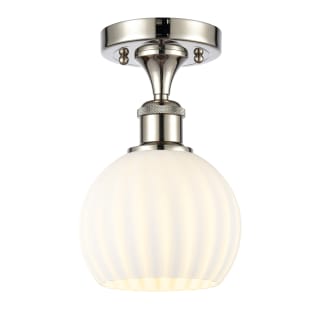 A thumbnail of the Innovations Lighting 516-1C-10-6 White Venetian Semi-Flush Polished Nickel