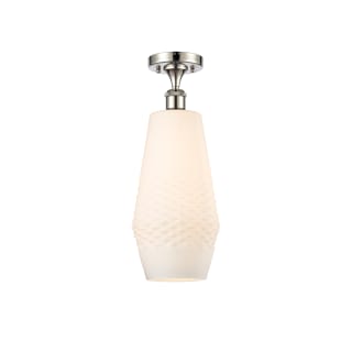 A thumbnail of the Innovations Lighting 516-1C-19-7 Windham Semi-Flush Polished Nickel / White