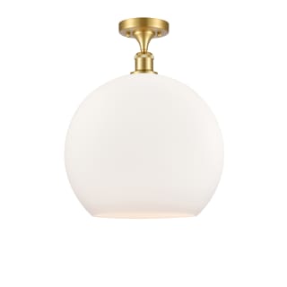 A thumbnail of the Innovations Lighting 516-1C-19-14 Athens Semi-Flush Satin Gold / Matte White