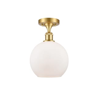 A thumbnail of the Innovations Lighting 516-1C-13-8 Athens Semi-Flush Satin Gold / Matte White