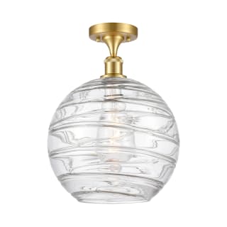 A thumbnail of the Innovations Lighting 516-1C-17-12 Athens Semi-Flush Satin Gold / Clear Deco Swirl