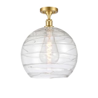 A thumbnail of the Innovations Lighting 516-1C-17-14 Athens Semi-Flush Satin Gold / Clear Deco Swirl