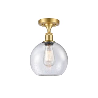 A thumbnail of the Innovations Lighting 516-1C-13-8 Athens Semi-Flush Satin Gold / Seedy