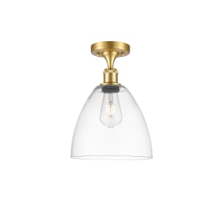 A thumbnail of the Innovations Lighting 516-1C-13-9 Bristol Semi-Flush Satin Gold / Clear