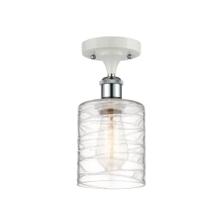 A thumbnail of the Innovations Lighting 516-1C-13-5 Cobbleskill Semi-Flush White and Polished Chrome / Deco Swirl