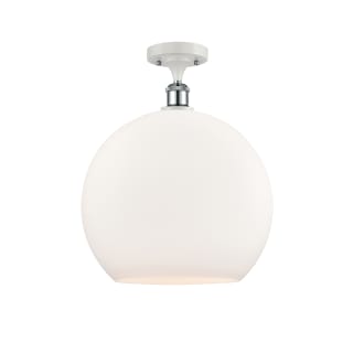 A thumbnail of the Innovations Lighting 516-1C-18-14 Athens Semi-Flush White and Polished Chrome / Matte White